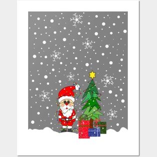 Merry Christmas Funny Santa Claus - Funny Santa Art Posters and Art